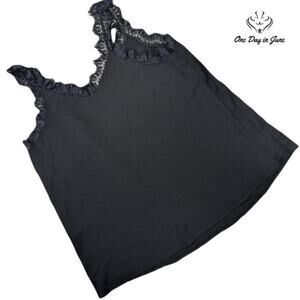 Amzbrly Lace Edge Tank Top Size M